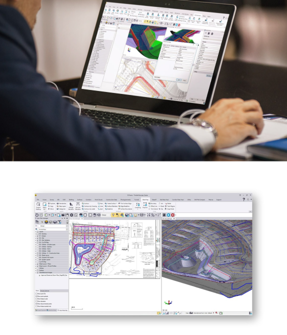 Man working with a monitor. Business centre software display.